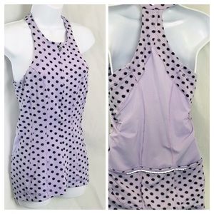 Lululemon Size 6 Purple Dot S/less Cycling Jersey